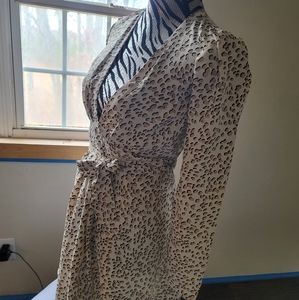 Brand New XXS V neck,  cheetah print, wrap sheath dress